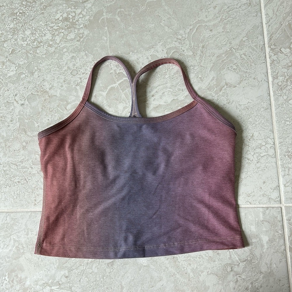 Beyond Yoga Chai Jewel Prismatic SoftMark Slim Racerback Cropped Tank